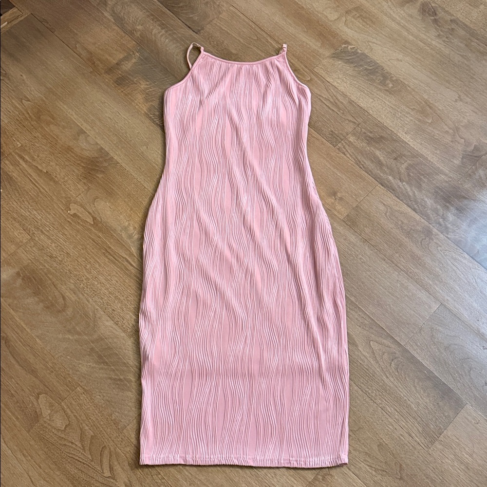 Elegant Pink Sleeveless Dress